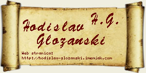 Hodislav Gložanski vizit kartica